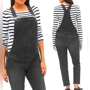 Gap Maternity Washed Black Overalls Size Medium